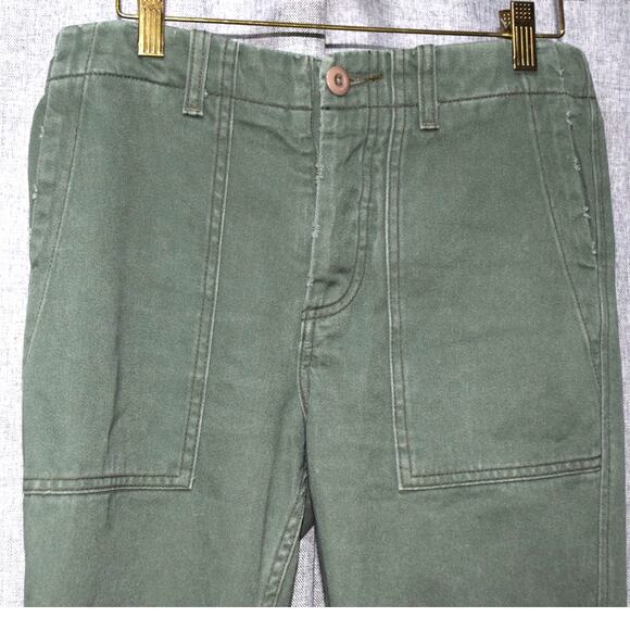 Le Superbe Women’s Utility Carpenter Pants Olive Green Size 0 Made in USA - Picture 2 of 3